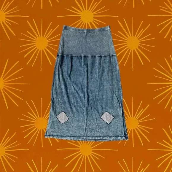 Vintage 80s stretchy skirt size medium - Picture 1 of 6